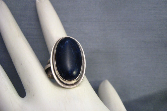 Dark Blue/ Lapis Lazuli/ Sterling 925/ Silver Rin… - image 7