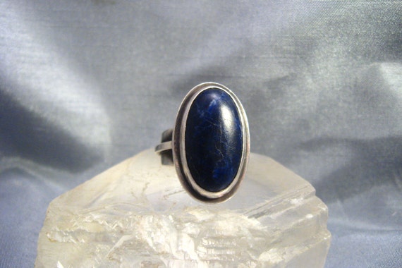 Dark Blue/ Lapis Lazuli/ Sterling 925/ Silver Rin… - image 3