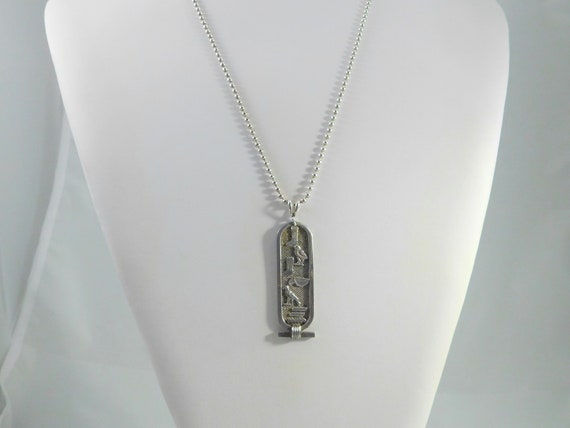 Egyptian Revival Silver Cartouche Sterling Silver… - image 9