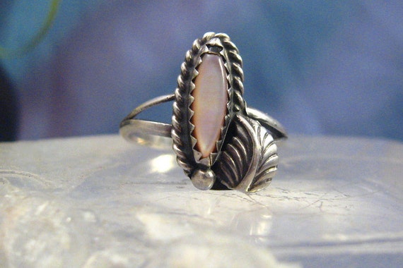 Vintage Ring Sterling Native American Navajo Silv… - image 2