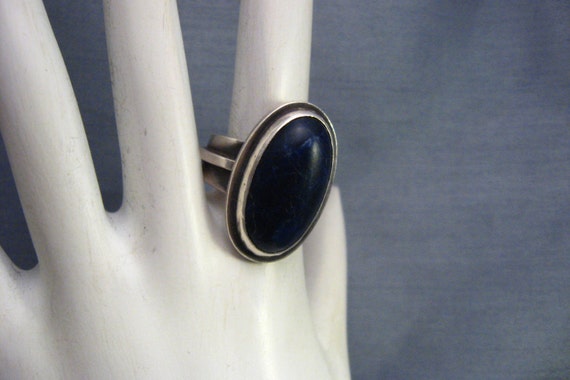 Dark Blue/ Lapis Lazuli/ Sterling 925/ Silver Rin… - image 5