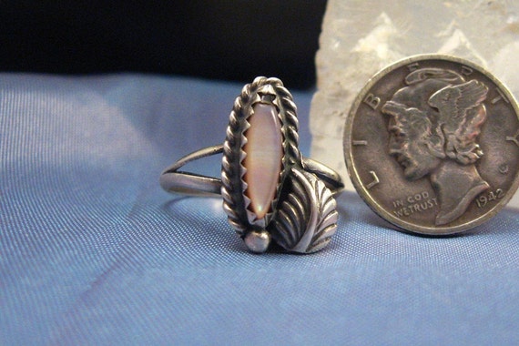 Vintage Ring Sterling Native American Navajo Silv… - image 5