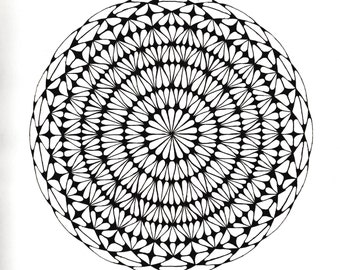 Hypnotic colouring page