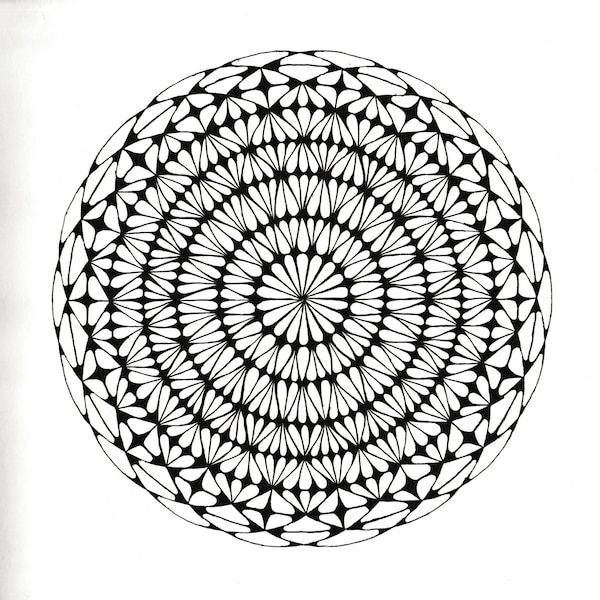 Hypnotic colouring page