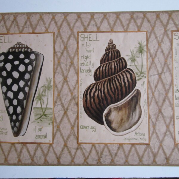 Seashell Wallpaper Border Etsy