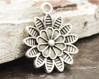 Gold Plated Brass Filigree Pendant 37mm 1 piece Stars and Flowers Pendant Charm Jewelry Supply