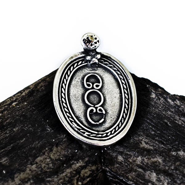 Antique Silver Ethnic Pendant, Tribal Bohemian Pendant 27x42mm, Metal Pendant for Jewelry Making, DIY Pendant