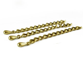 Antique Brass Extension Chains, Steel extender chain 5mm  for necklace with ball Drop, Bronze lengthen necklace or bracelet, 4 pieces