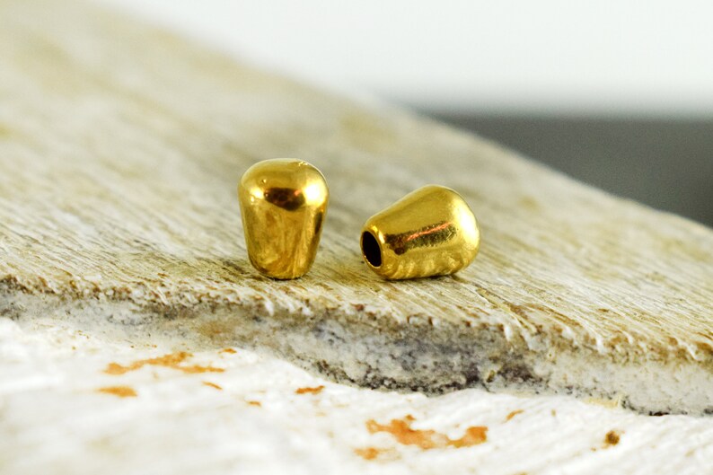 Gold Plated End Caps 6x7mm Cord Ends for 2mm Round Cord Etsy