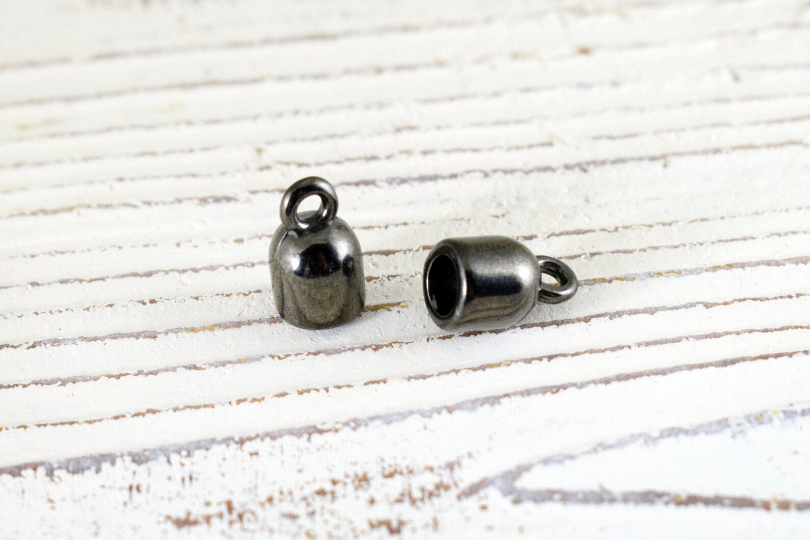 Cord Ends 8x13mm for Cord up to 5mm Gun Metal Cord Ends Etsy