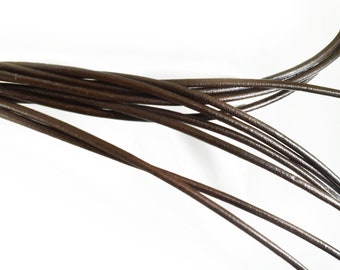 Leather Cord 2.2mm, Brown Greek Leather Cord, Necklace Cord, Jewelry Supplies, 1 meter