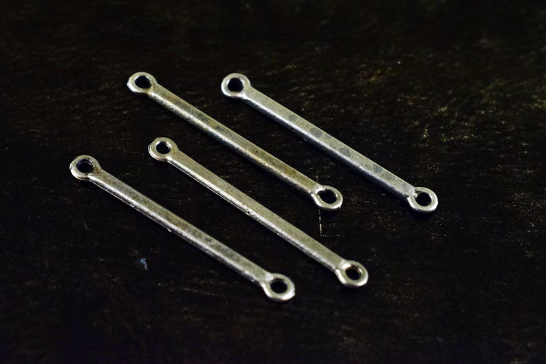 Bar Link Connectors Antique Silver Bracelet Connectors Links Etsy