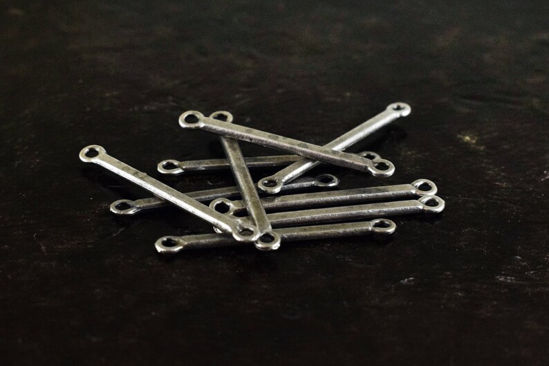 Bar Link Connectors Antique Silver Bracelet Connectors Links Etsy