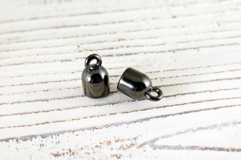 Cord Ends 8x13mm for Cord up to 5mm Gun Metal Cord Ends Etsy
