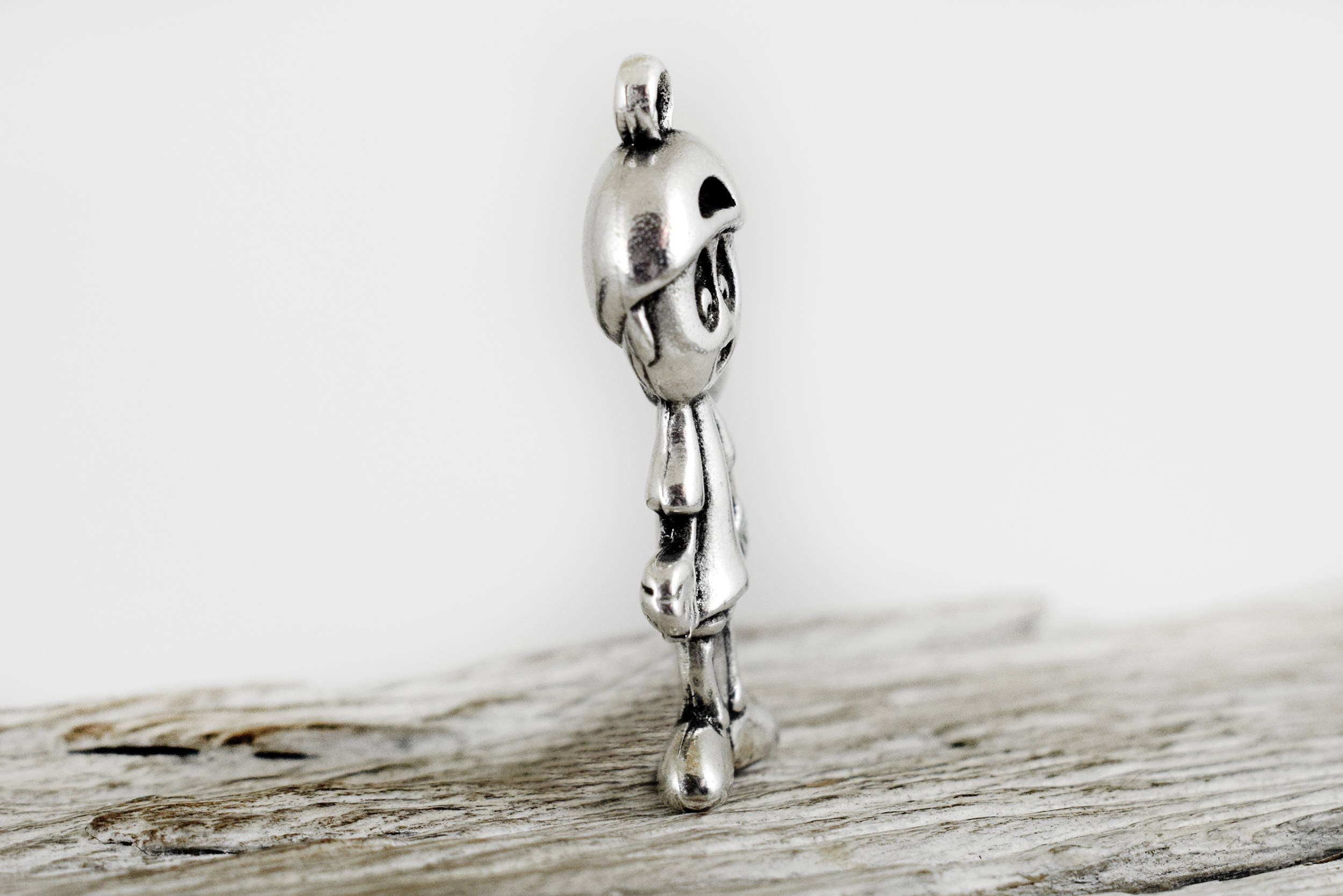 Antique Silver Boy Pendant Charm 17x37 mm Little Boy Charm Etsy