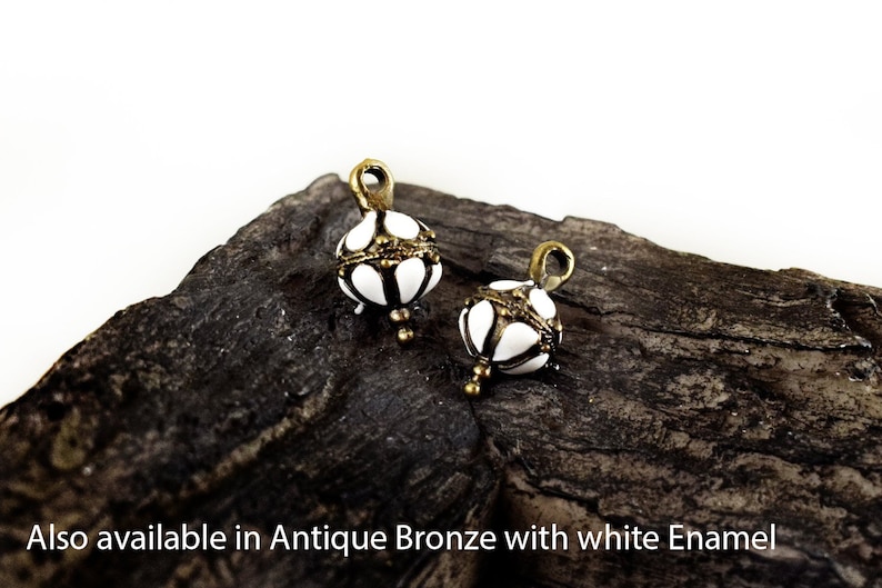 2 Drop Beads, Antique Silver Ball 20x11mm, Bali Style Dangle Pendants Charms image 7