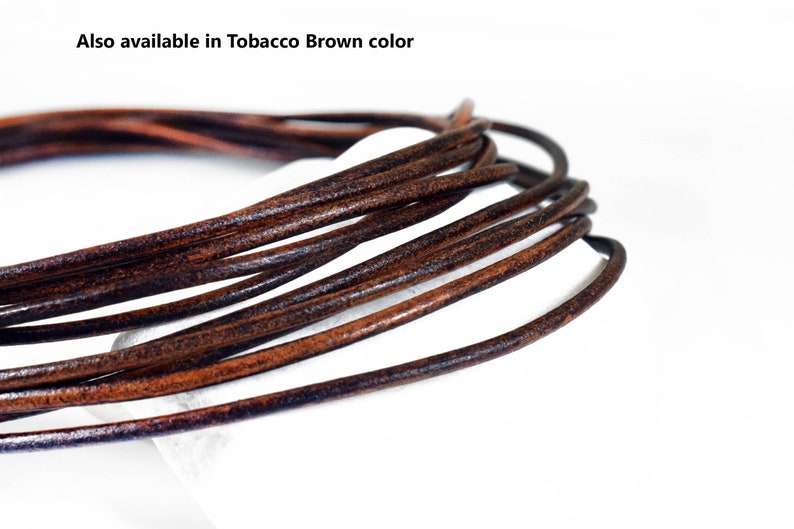 3mm Leather Cord, Black Greek Leather Cord, Necklace Cord, Jewelry Supplies, 1 meter image 5