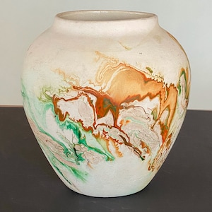 Large Nemadji Swirl Earth Pottery Vase image 1