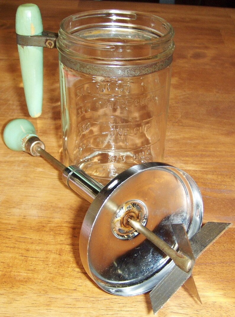 Vintage Hand Chopper Dicer Glass Dispensers Food Processor Etsy