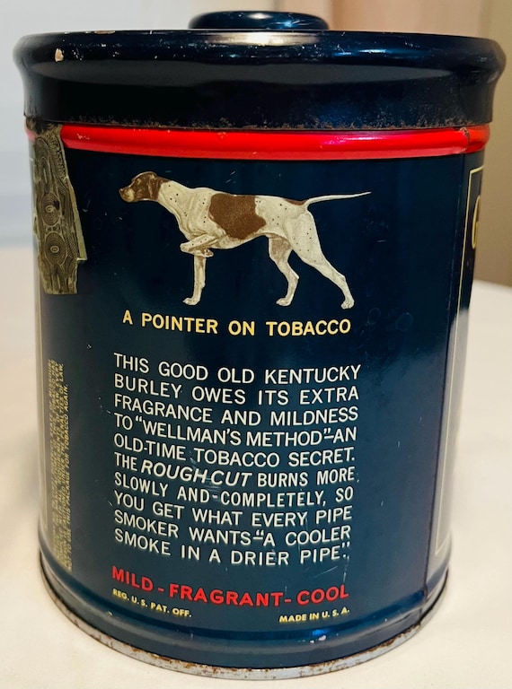 Granger Pipe Tobacco Rough Cut Vintage Advertising Knob Top Canister Tin