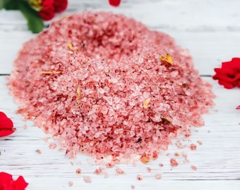 Red Witches Salt: Love Spell, Rose Petals, Herbs (4oz)