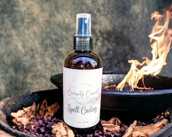 Witchy Essential Oil Room Spray - Spell Casting - Warm, Woodland, Autumn, Sandalwood, and Apple Scent, Bath, Body, Linen, Aromatherapy