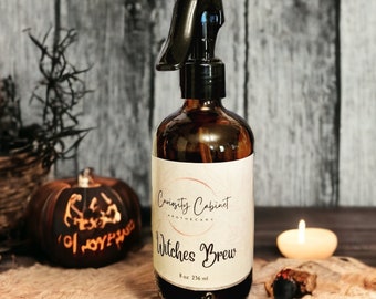 Witches' Brew Room Spray: Apple, Pumpkin, and Patchouli Scent Halloween Fall Autumn Home Fragrance  8 oz