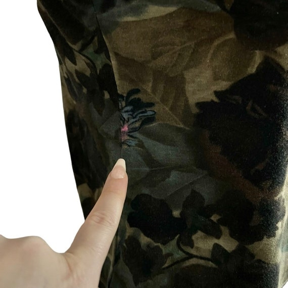 AUTH VTG Christian Dior Flower Camo Rhinestone Logo 2 Tank