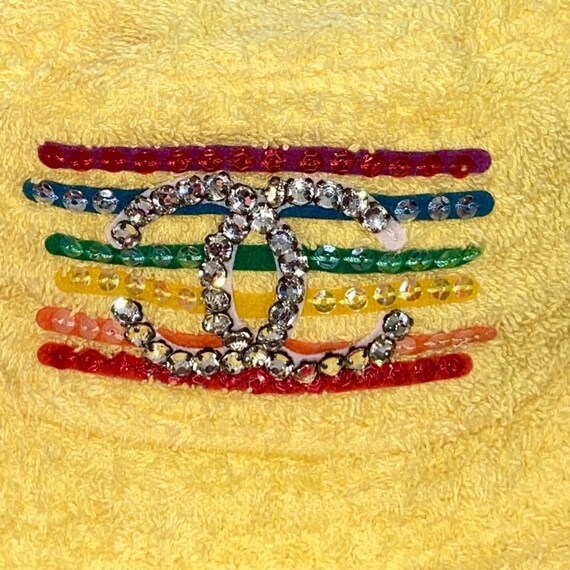 AUTH Chanel x Pharrell Yellow Terrycloth Rainbow … - image 9