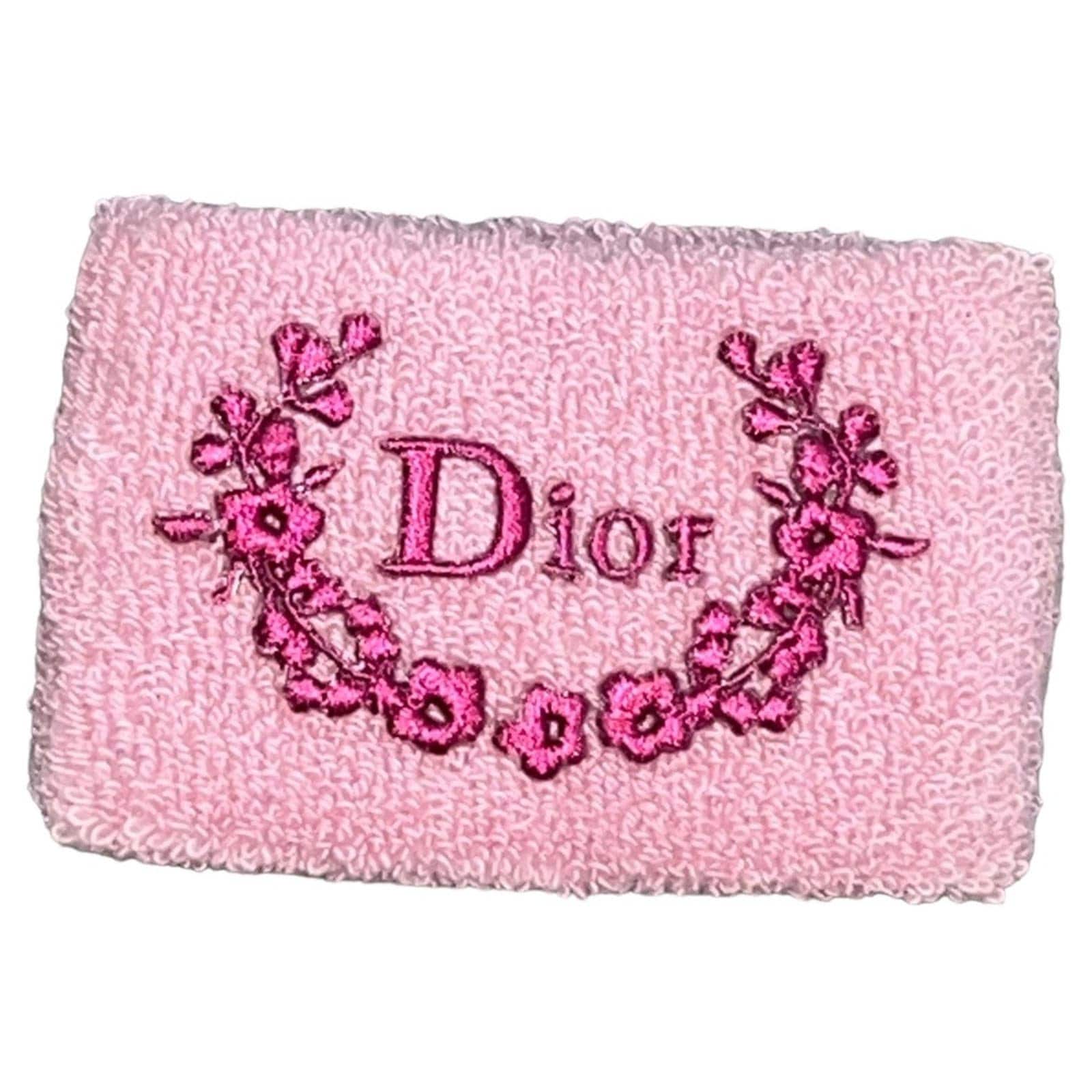 Christian Dior Bracelet Set Peach Blossom Pink and White