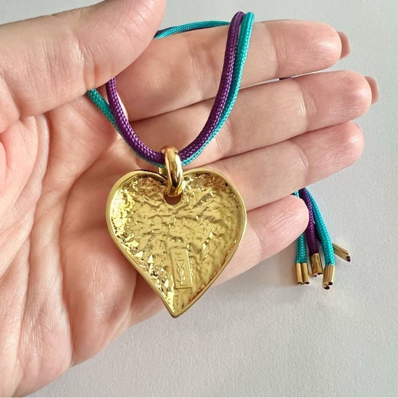 VTG YSL Yves Saint Laurent in Love Again Jumbo Gold Heart