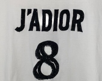 【Dior★】J'Adior 8 Tシャツ J'Adior 8 コットン&リネン ジャージー Tシャツ (Dior/Tシャツ