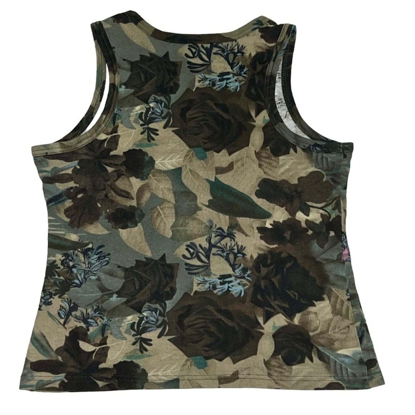 AUTH VTG Christian Dior Flower Camo Rhinestone Logo 2 Tank AUTH VTG Christian Dior Flower Camo Rhinestone Logo 2 Tank