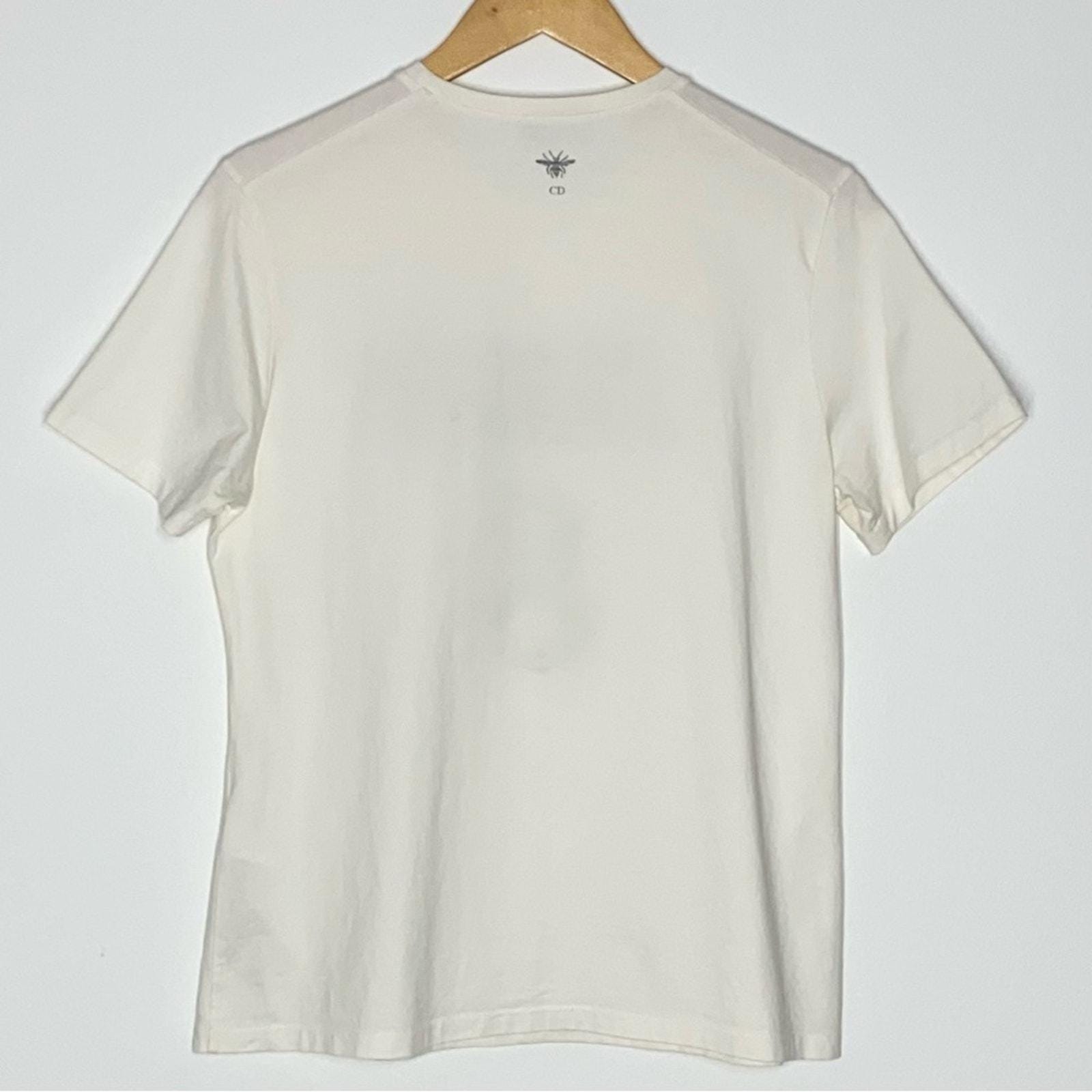 L AUTH Christian Dior Linen J'adior 8 Embellished Logo White L AUTH Christian Dior Linen J'adior 8 Embellished Logo White
