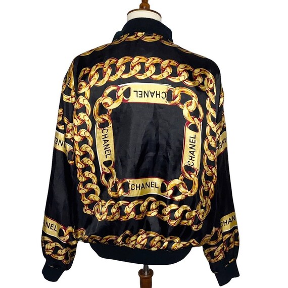 VTG 80's CHANEL Logo Black \u0026 Gold Chain 
