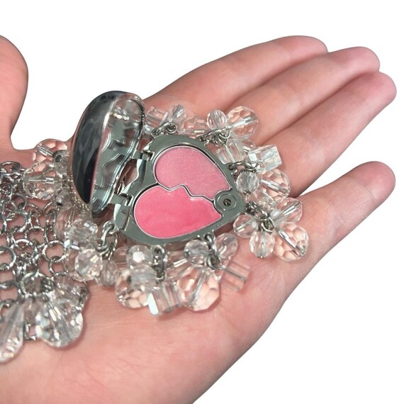 VTG Christian Dior Pretty Charms Lip Gloss Duo Makeup Jewel Bag Charm Bracelet View 6
