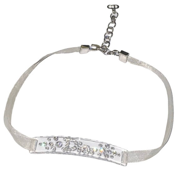 Dior online ribbon choker