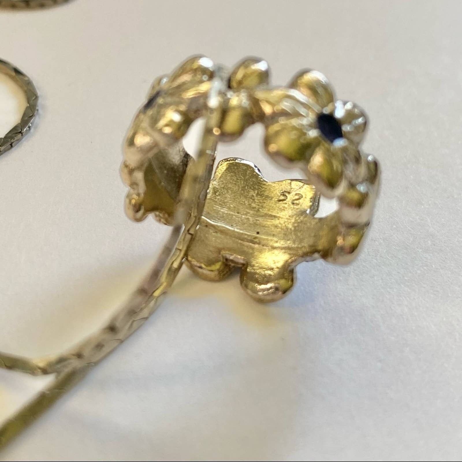 アクセサリー Christian Dior Flower Ring Galliano Christian Dior Vintage Y2k John Galliano Flower Ring Size US 5