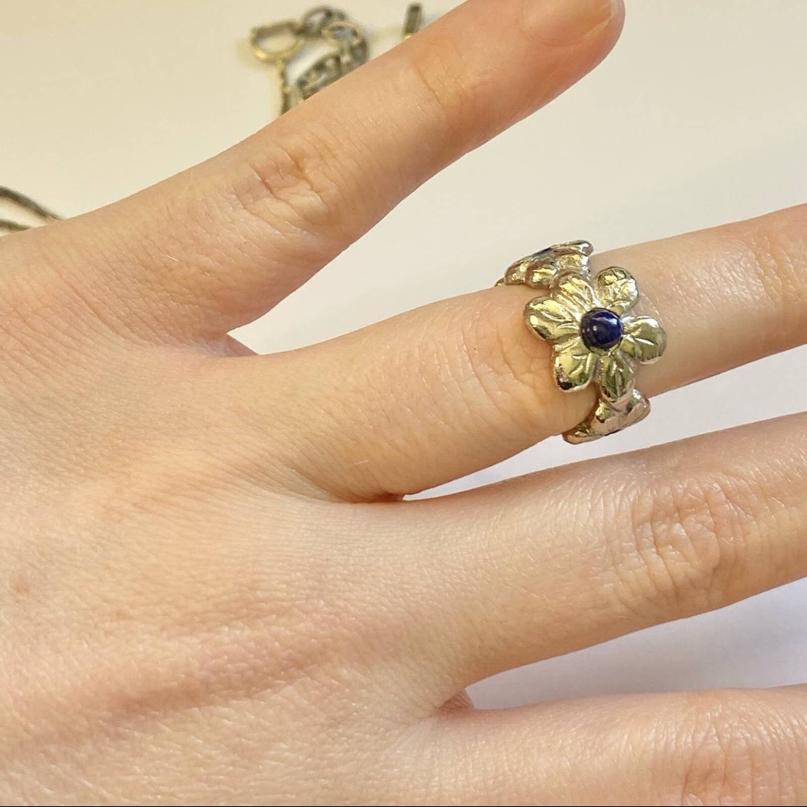 アクセサリー Christian Dior Flower Ring Galliano Christian Dior Vintage Y2k John Galliano Flower Ring Size US 5