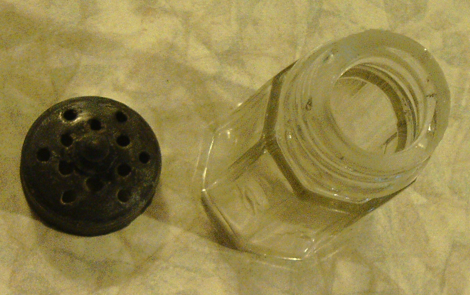 Salt Shaker Eight Sided Salt Lead Screw Top Antique Etsy