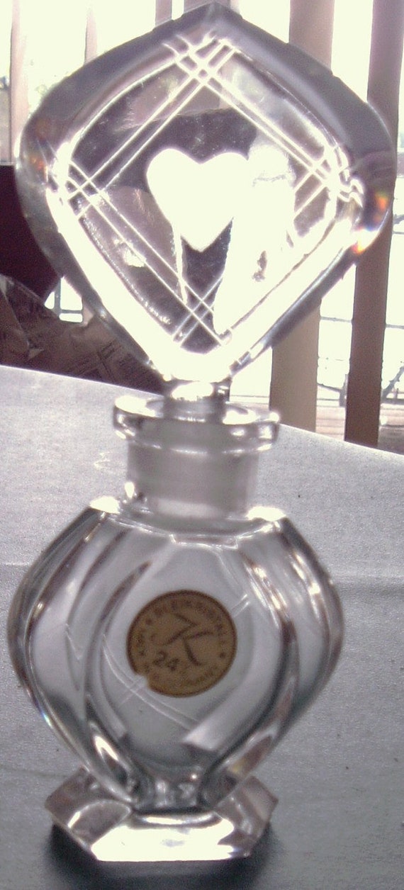 West German "Bleikristall"  Perfume Bottle,  Cryst