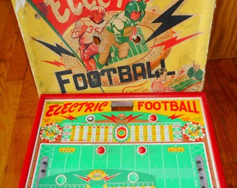 Electric Football Game, Colorful &quot;Jim Prentice&quot; Game,  1940s Era Gameboard