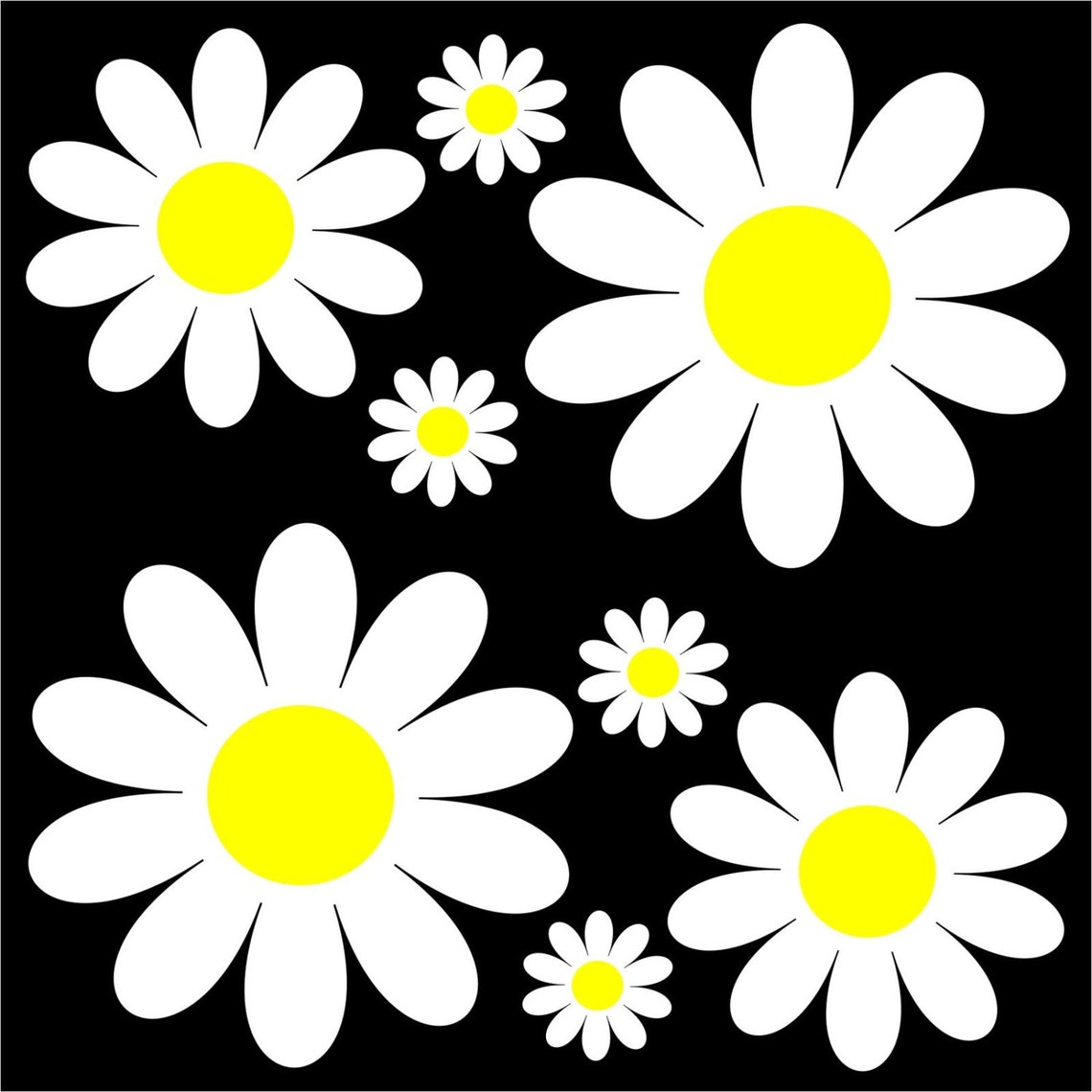 Daisy Flower Set car sticker decal flower graphic transfer | Etsy