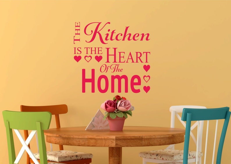 La Cocina Es El Corazon De La Casa Etiqueta Engomada De La Etsy