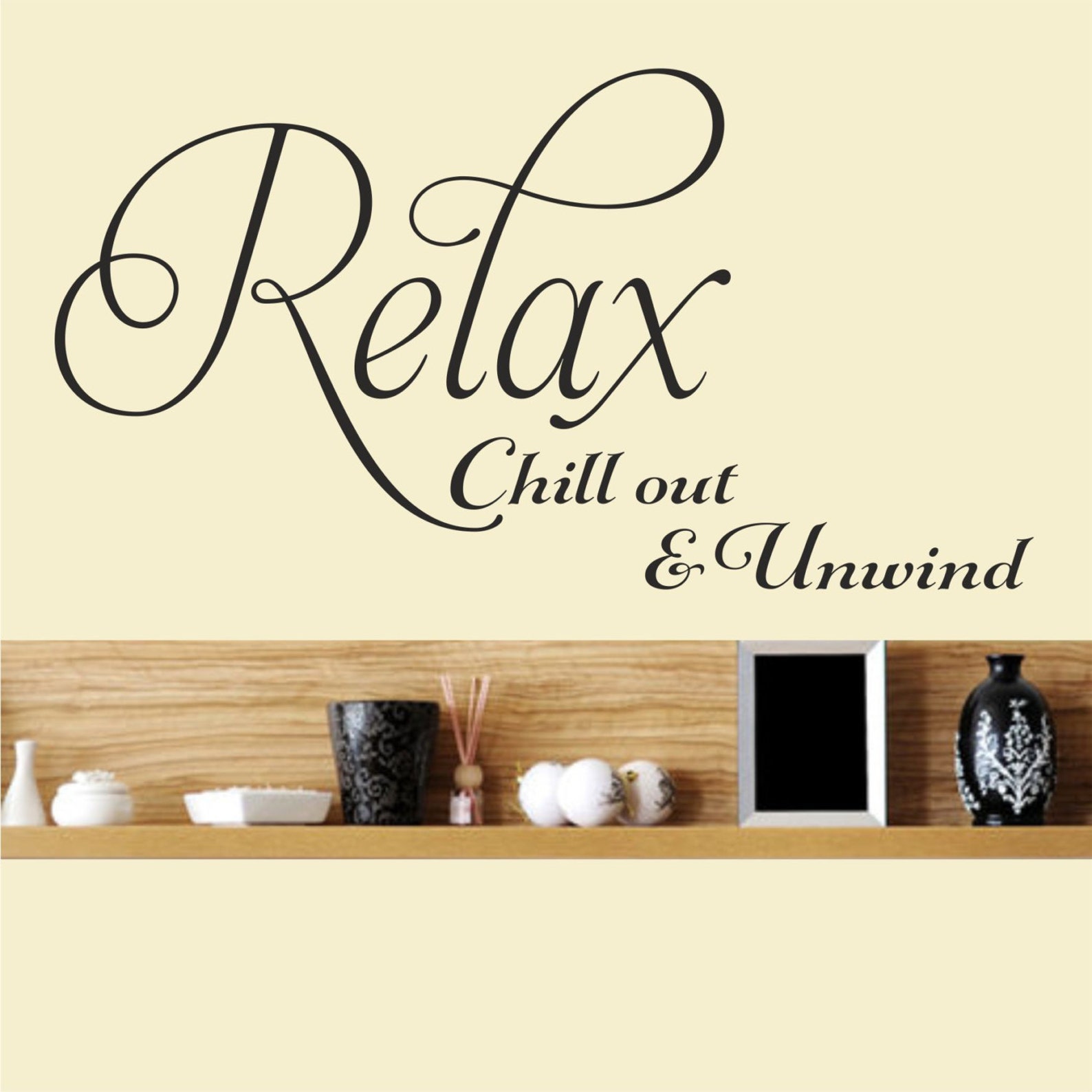 Relax Chill out & Unwind wall art vinyl sticker decals Etsy