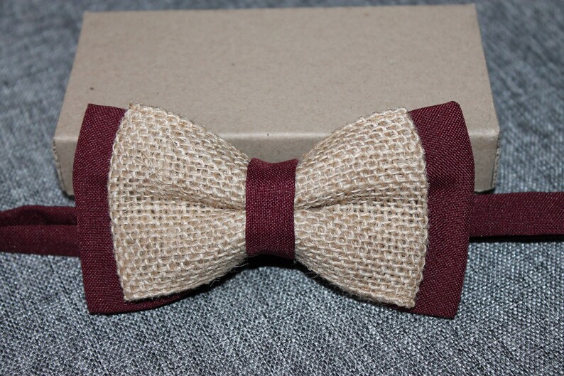 Linen Pre Tied Bow Tie Burlap Bow Tie for Men Linen Bow Etsy