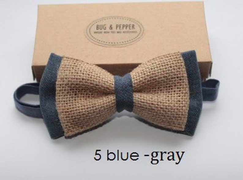 Linen Pre Tied Bow Tie Burlap Bow Tie for Men Linen Bow Etsy