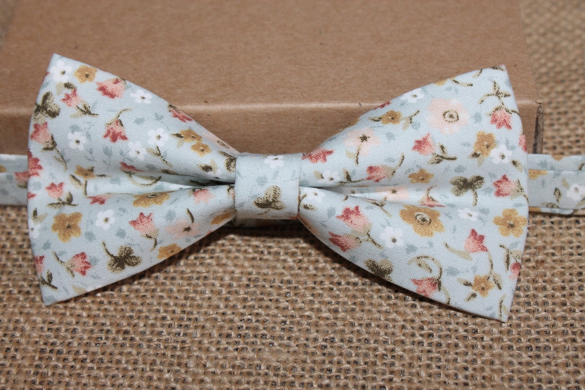 Rustic Floral Bow Tie Men Bow Tie Women Bow Tie Country Bow | Etsy