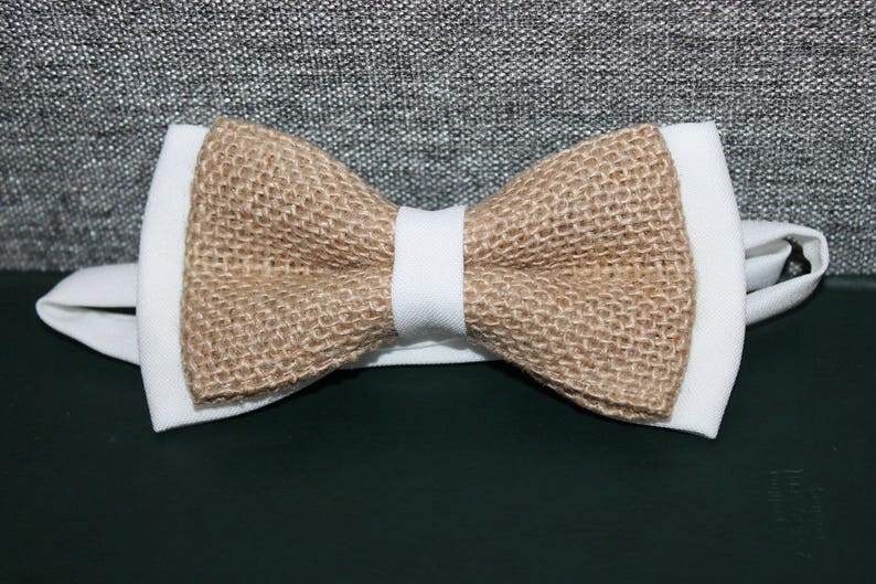 Linen Pre Tied Bow Tie Burlap Bow Tie for Men Linen Bow Etsy