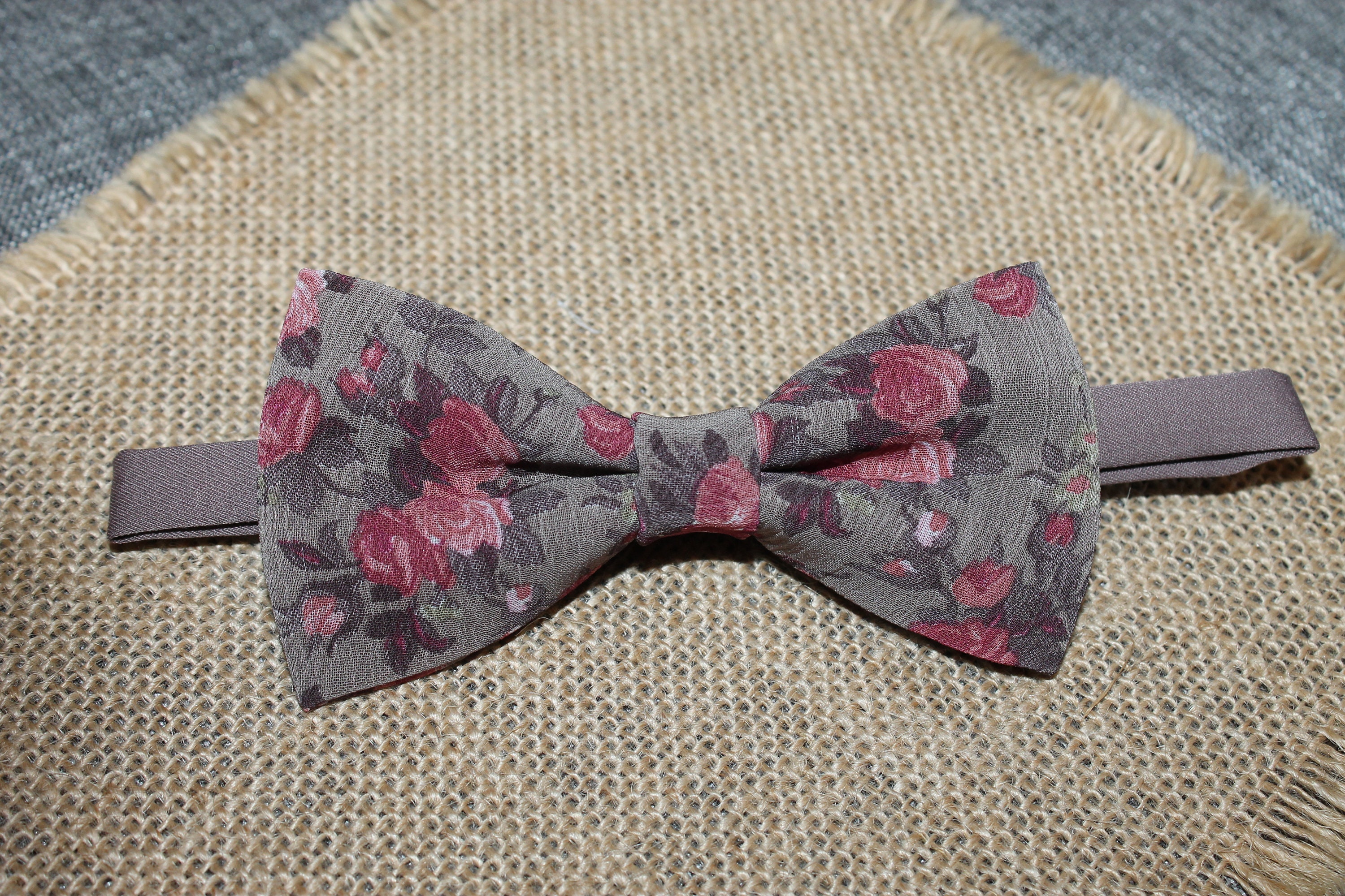 Rustikale braune Florale Fliege Jungen Baby fliege Hochzeit | Etsy